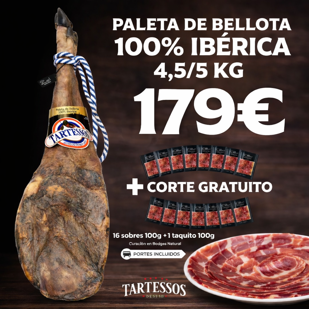 OFERTA PALETA DE BELLOTA 100% IBÉRICA 179€ CORTE GRATUITO