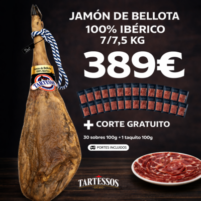 OFERTA JAMÓN DE BELLOTA 100% IBÉRICA 389€ CORTE GRATUITO